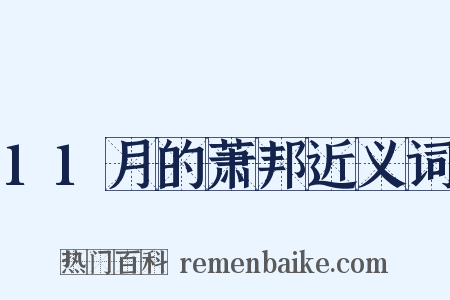 11月的萧邦近义词是什么意思的图片
